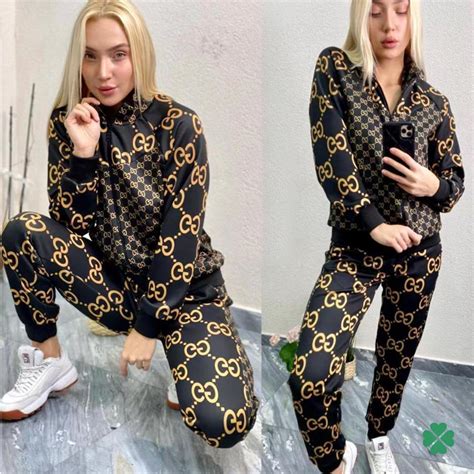 gucci blue suit women's|gucci tracksuits for women.